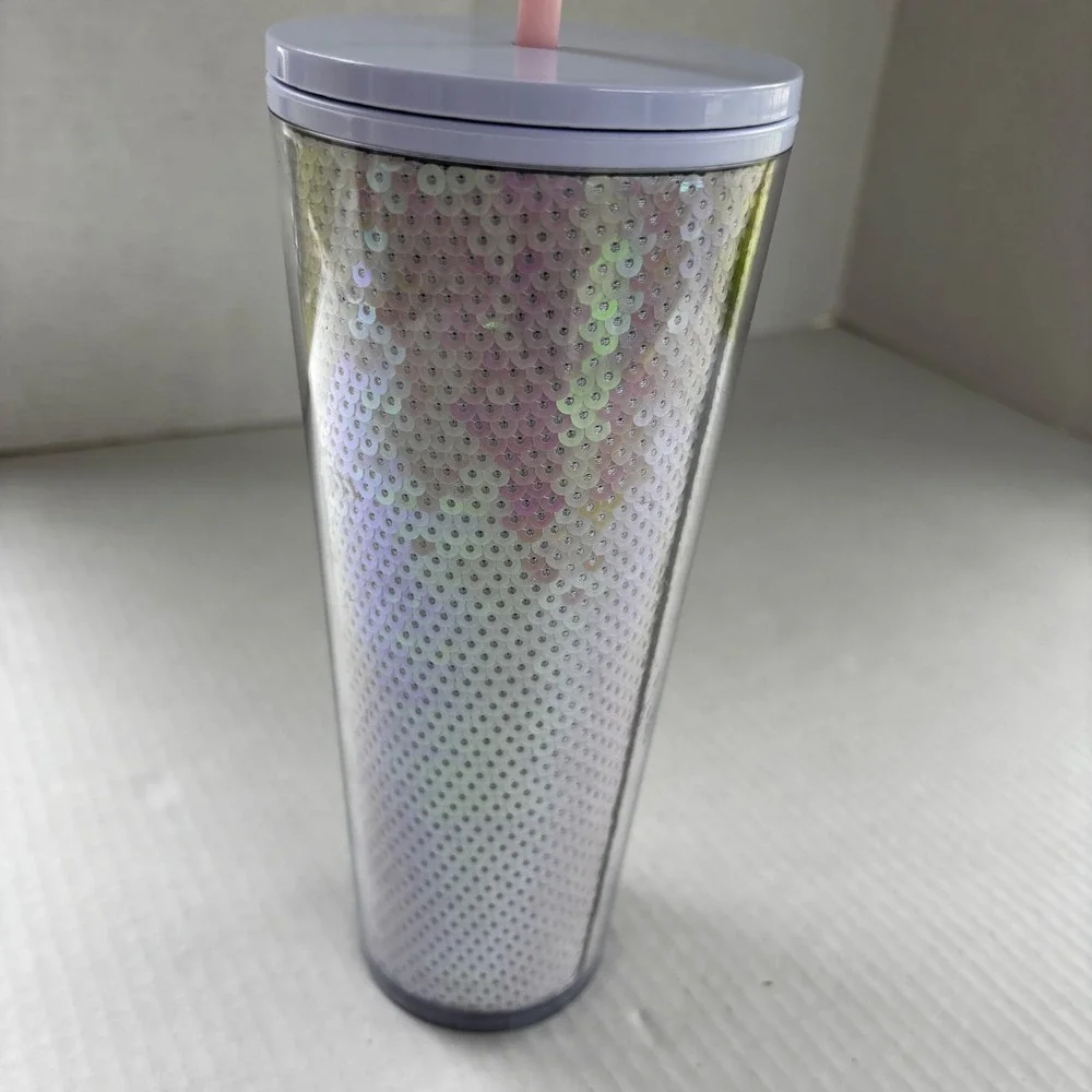 Starbucks 24oz Studded Tumbler‎ Iridescent Pearl Cold Cup Reusable 2020s New